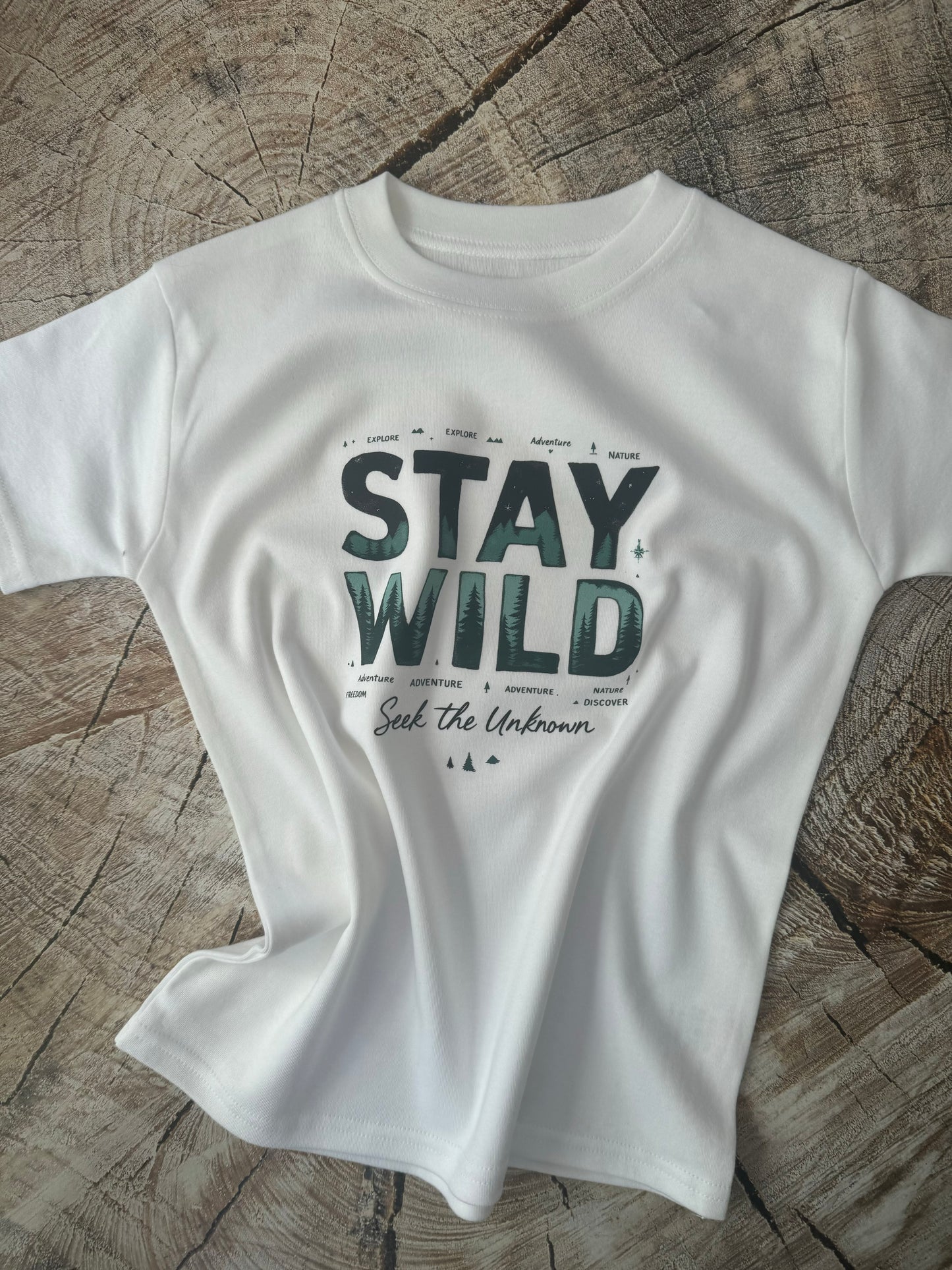 White Tshirt-Stay Wild