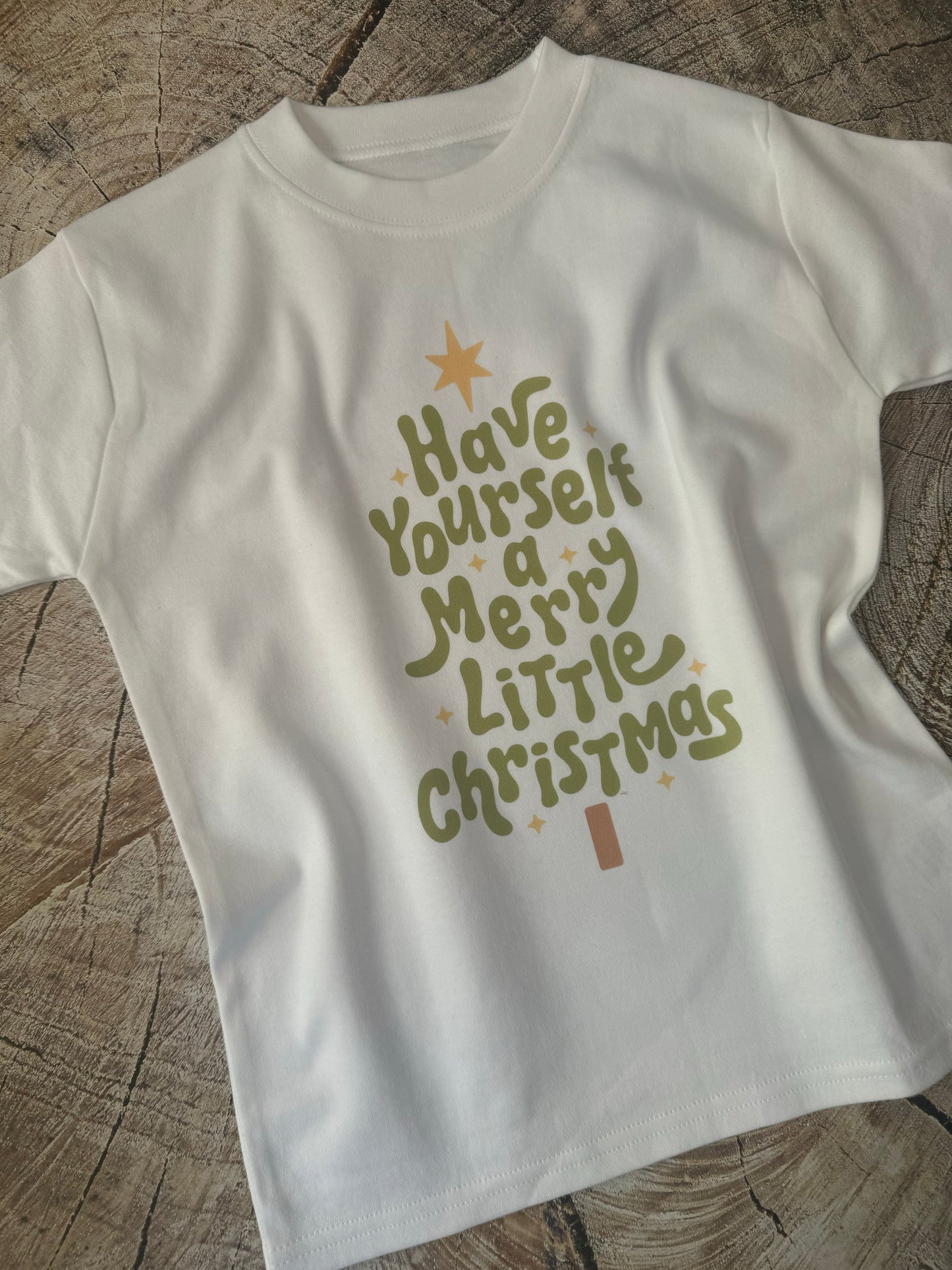 White Tshirt-Have yourself a merry little Christmas