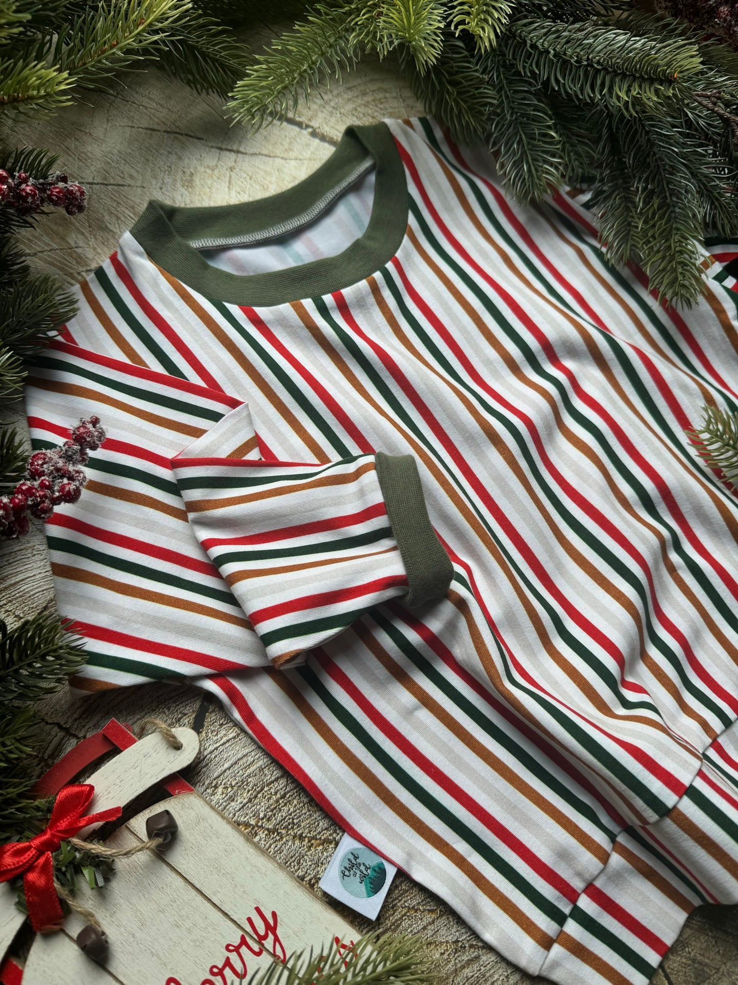 Festive Stripes Oversized Sweatshirt