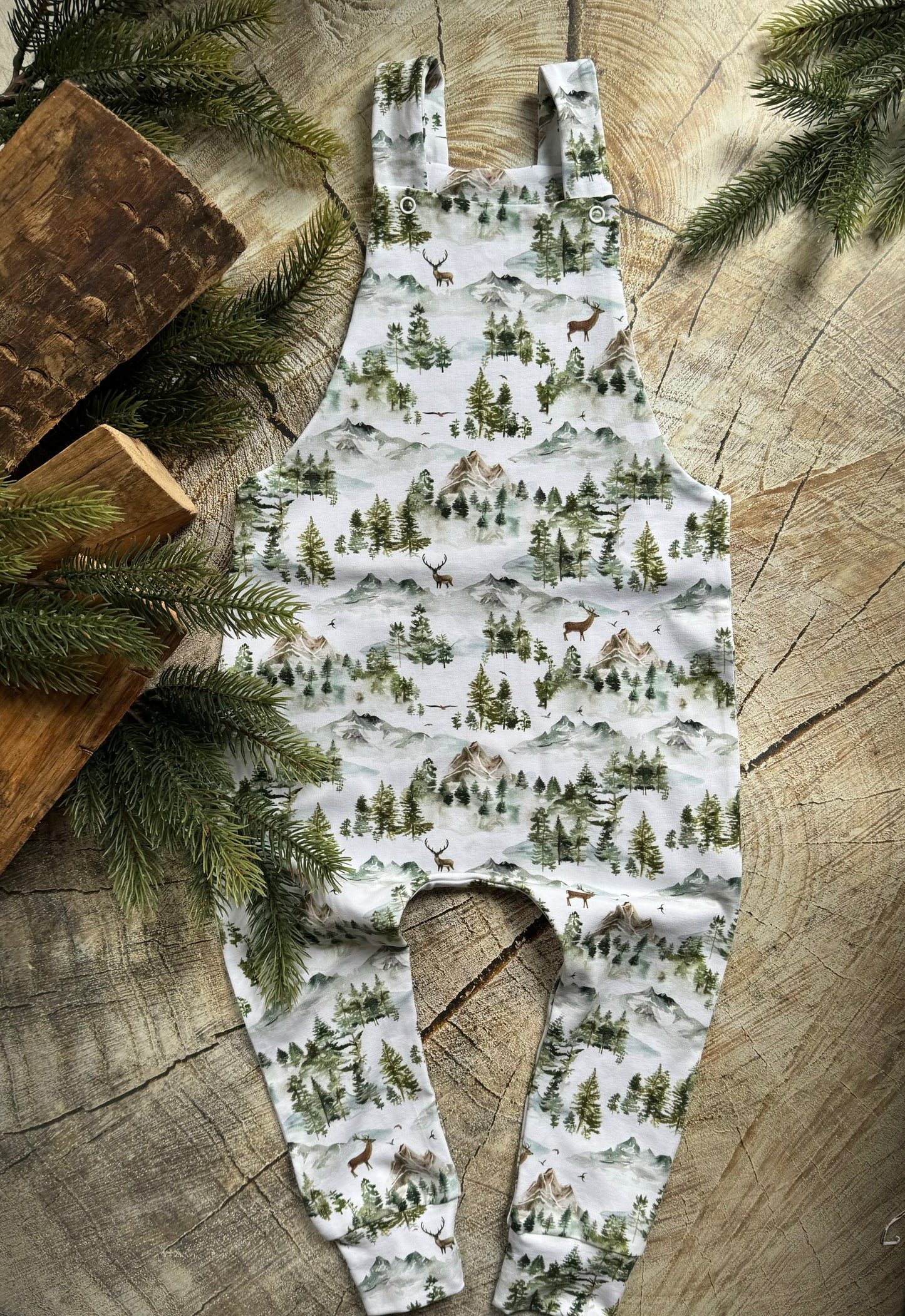 Watercolour Forest Dungarees