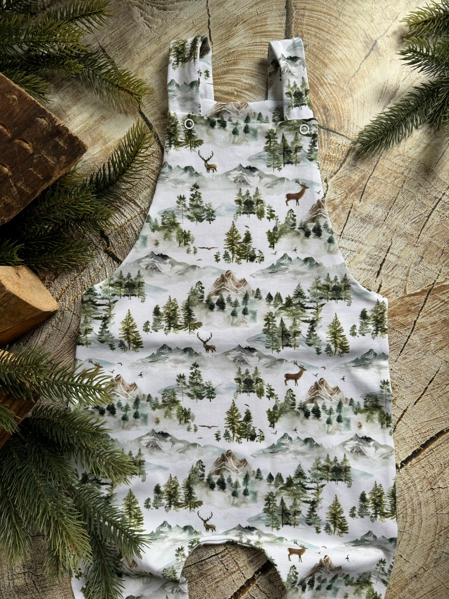 Watercolour Forest Dungarees