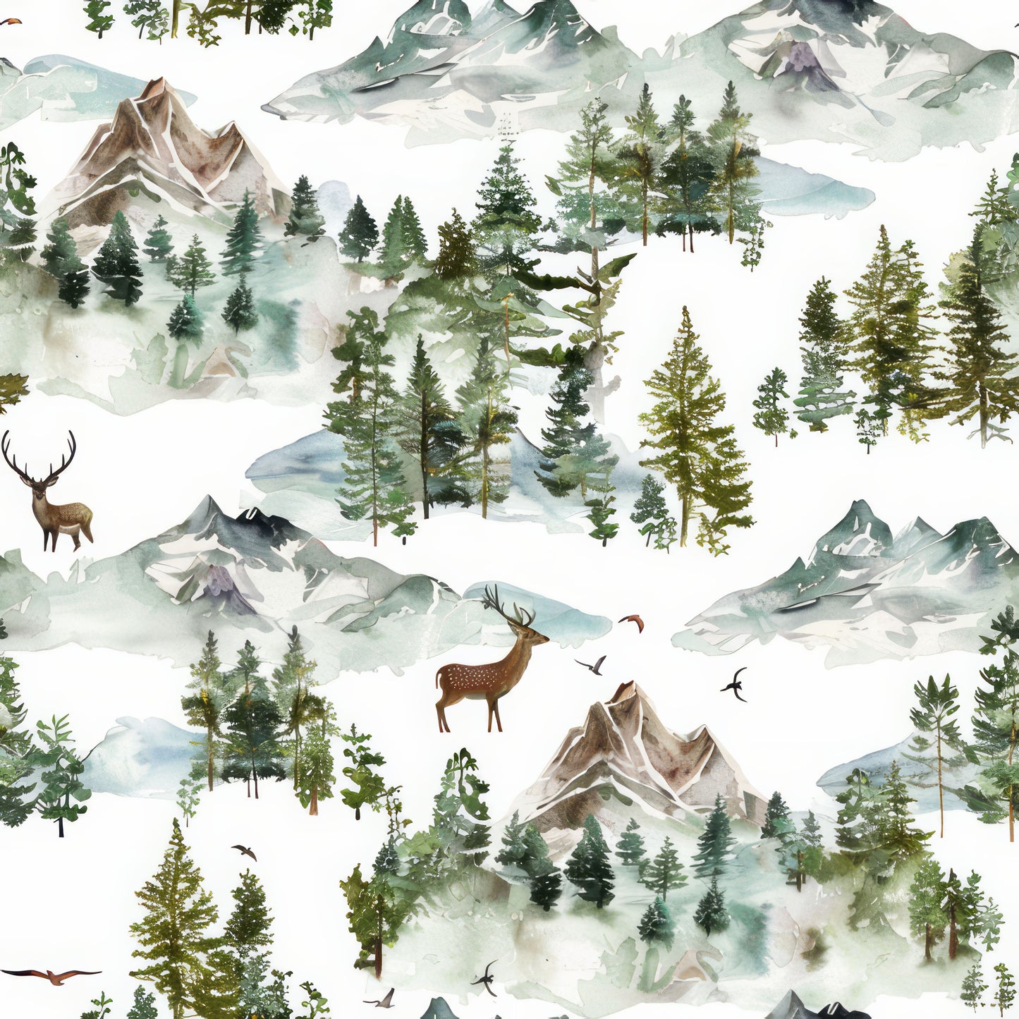 Watercolour Forest Oversized Sweatshirt
