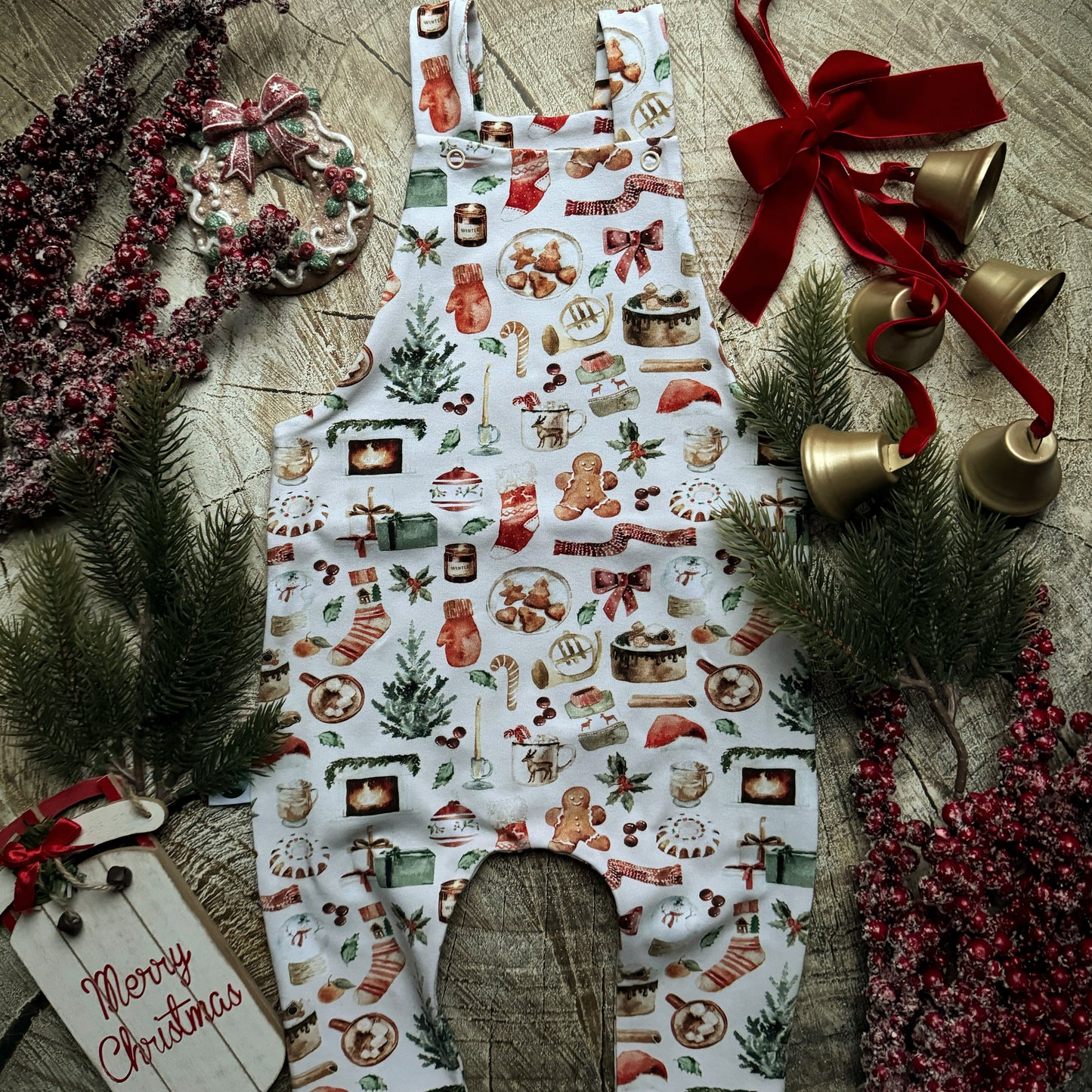 Cozy Christmas Dungarees
