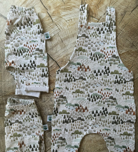 Winter in the mountain dungarees