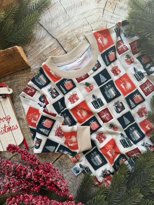 Xmas Stamps Oversized Sweatshirt