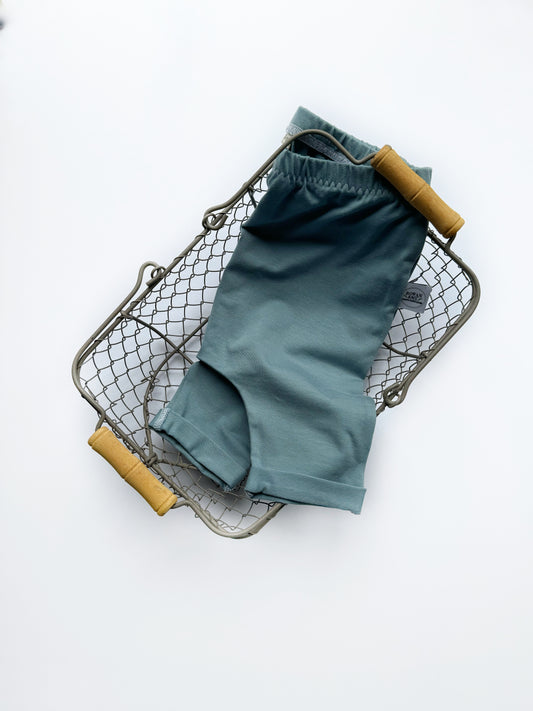 Dusty Blue basic shorts-Rowan and Me