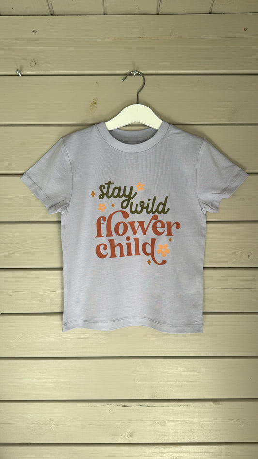 Lilac Stay wild flower child tshirt