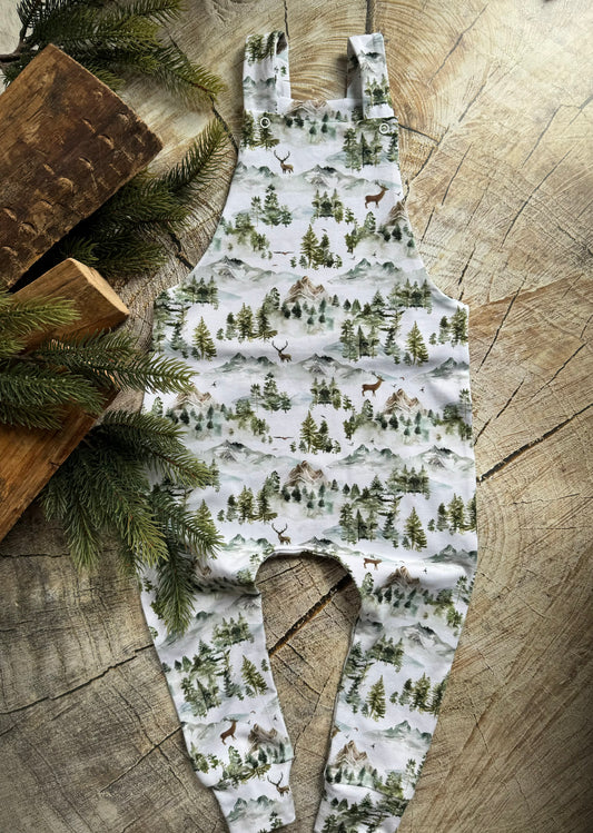 Watercolour Forest Dungarees