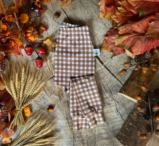 Burnt Orange Gingham Harem/Slim leggings